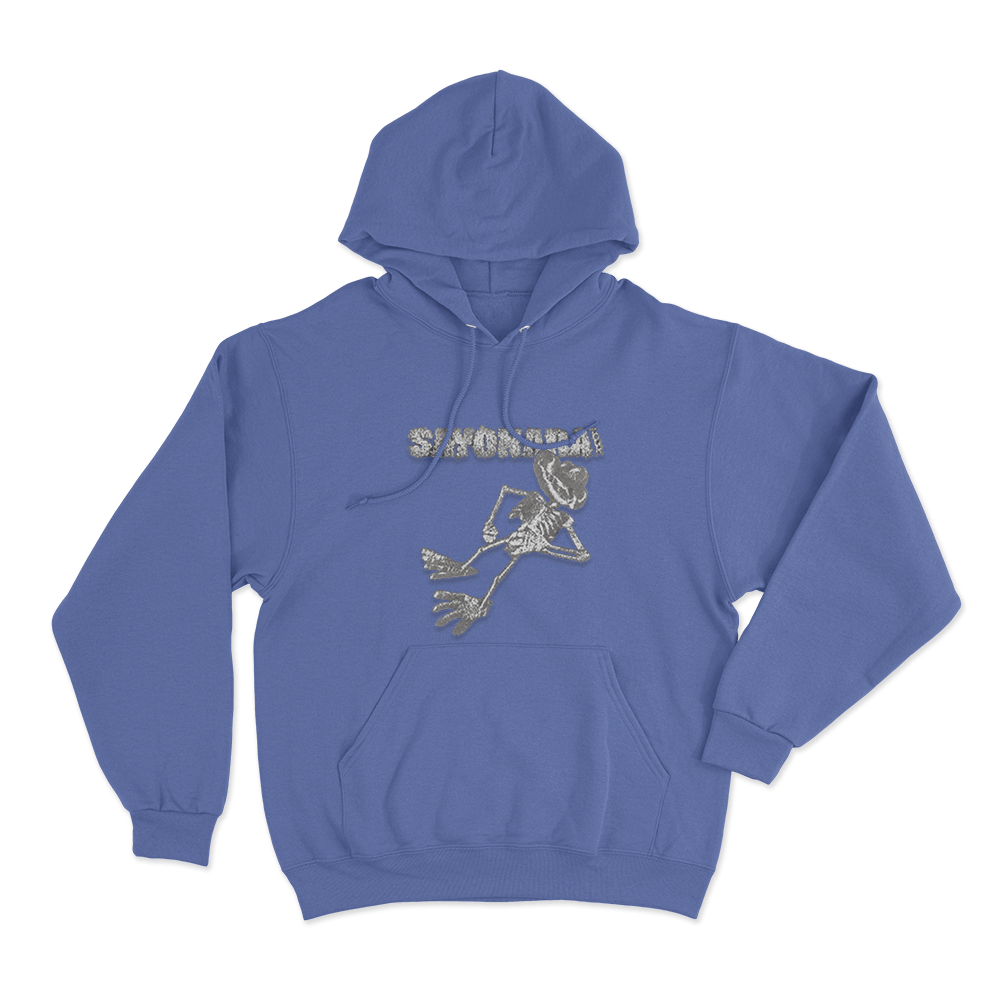 Sayonara Skeleton Unisex Hoodie Blue Sayonara Skeleton Unisex Hoodie Blue