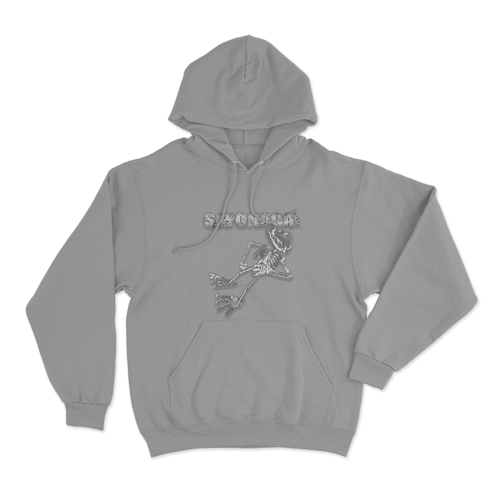 Sayonara Skeleton Unisex Hoodie Grey Sayonara Skeleton Unisex Hoodie Grey