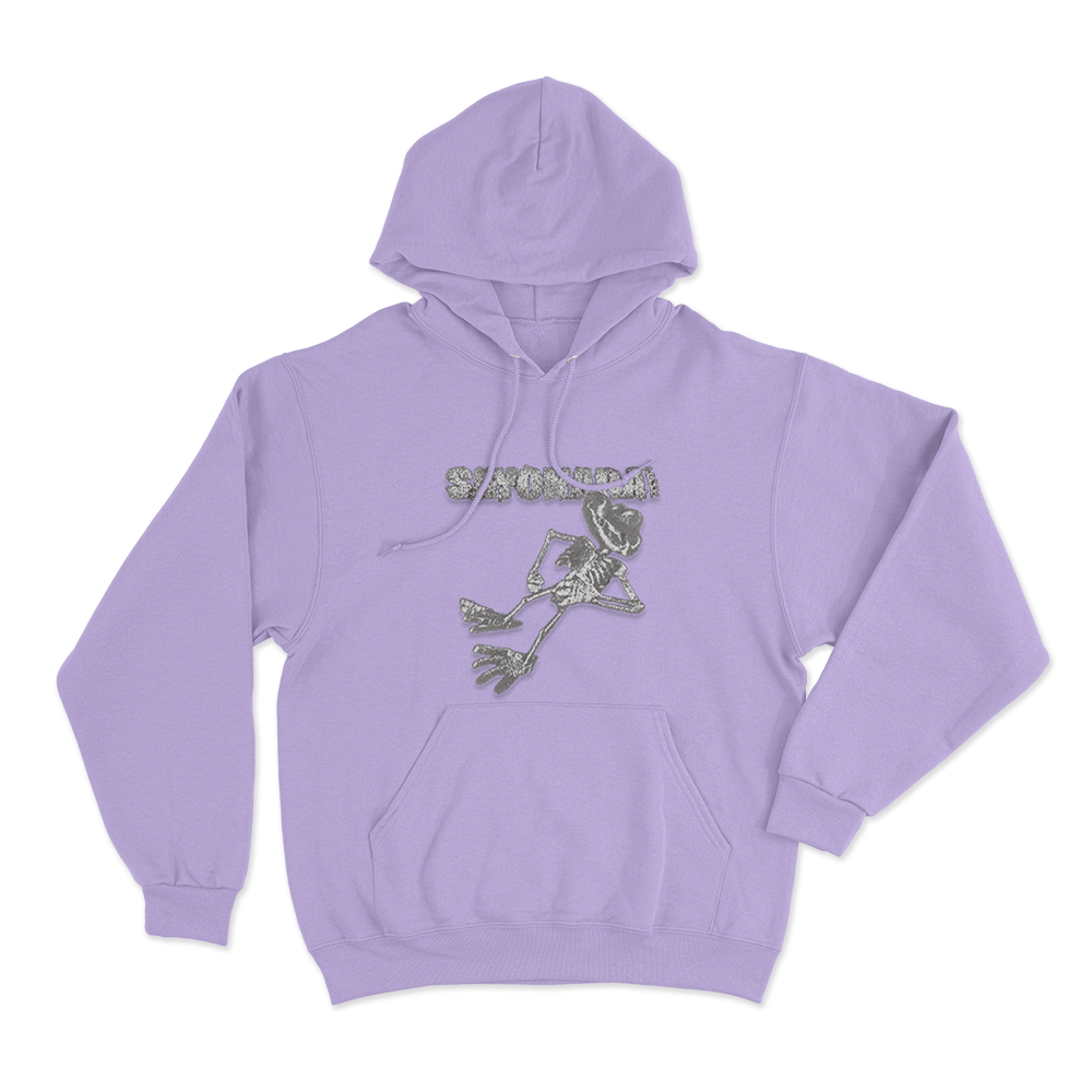 Sayonara Skeleton Unisex Hoodie Purple Sayonara Skeleton Unisex Hoodie Purple