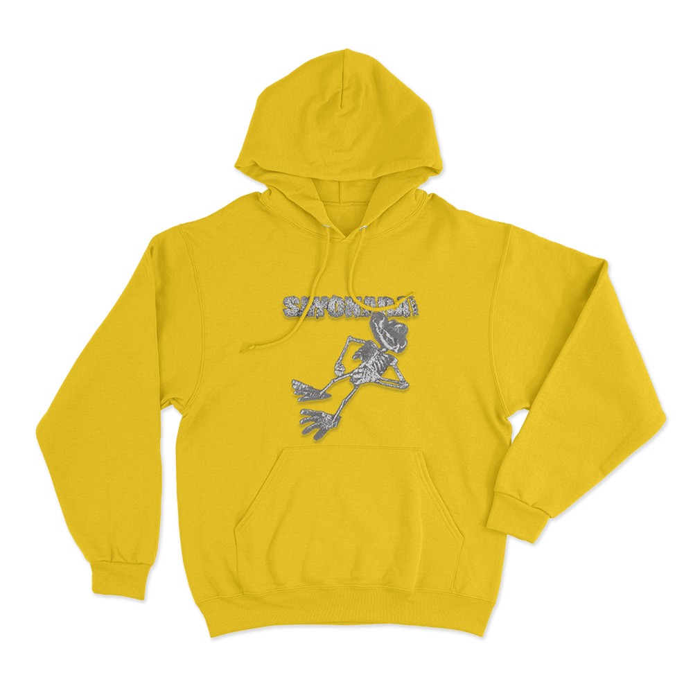 Sayonara Skeleton Unisex Hoodie Yellow Sayonara Skeleton Unisex Hoodie Yellow